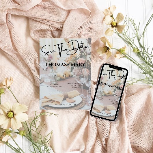 Floral Boho Hochzeitseinladung Einladung