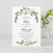 Floral Boho Hochzeitseinladung Einladung (Stehend Vorderseite)