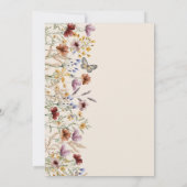 Floral Boho Kinderdusche Einladung (Rückseite)