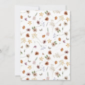 Floral Boho Kinderdusche Einladung (Rückseite)