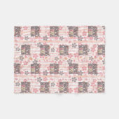 Floral Boho Mama Fleecedecke (Vorderseite (Horizontal))