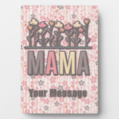 Floral Boho Mama Fotoplatte (Vorderseite)