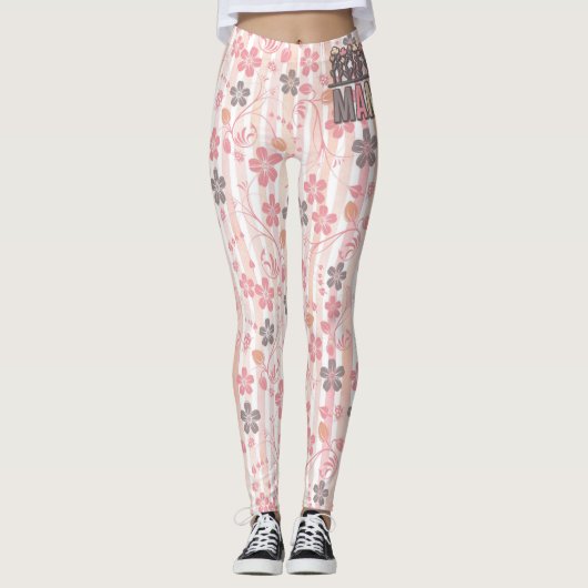 Floral Boho Mama Leggings (Vorderseite)