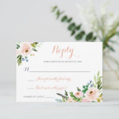 Floral Boho Modern Respektkarte UAWG RSVP Karte (Stehend Vorderseite)