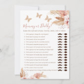 Floral Boho Mommy oder Daddy Baby Shooting Game Ca Einladung (Vorderseite)