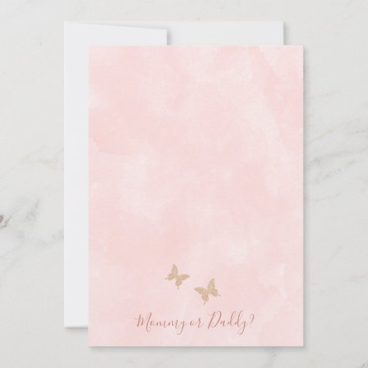 Floral Boho Mommy oder Daddy Baby Shooting Game Ca Einladung (Rückseite)