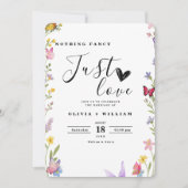 Floral Boho Nichts Extravagant nur Liebe Hochzeit Einladung (Vorderseite)