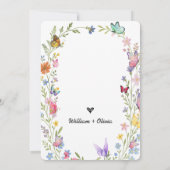 Floral Boho Nichts Extravagant nur Liebe Hochzeit Einladung (Rückseite)