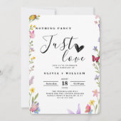 Floral Boho Nichts Extravagant nur Liebe Hochzeit Einladung (Vorderseite)