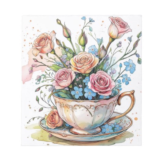 Floral-Boho-Notizblock Notizblock (Vorderseite)