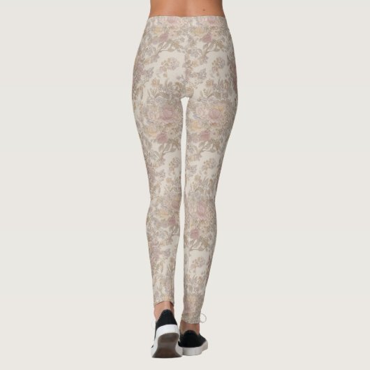 Floral Boho Pattern – Artistic Bohemian Botanical  Leggings (Rückseite)