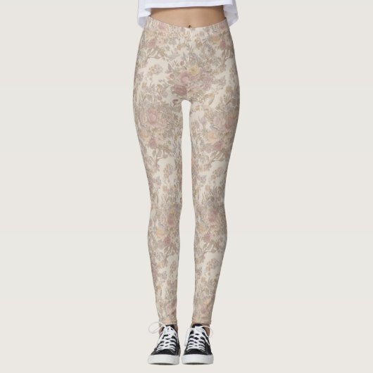 Floral Boho Pattern – Artistic Bohemian Botanical  Leggings (Vorderseite)