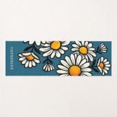 Floral Boho Pattern Custom Name Yoga Mat Yogamatte (Vorderseite (Horizontal))
