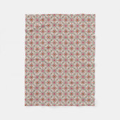 Floral Boho Pattern in Red, Pink & Teal Fleecedecke (Vorderseite)