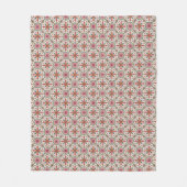 Floral Boho Pattern in Red, Pink & Teal Fleecedecke (Vorderseite)
