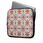Floral Boho Pattern in Red, Pink & Teal Laptopschutzhülle (Vorderseite Links)