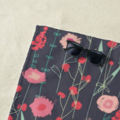 Floral Boho Pink Black Strandtuch (Beispiel)