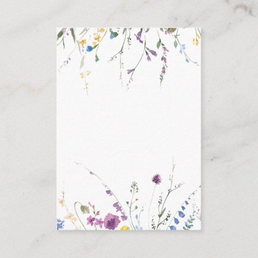 Floral Boho QR Code Floral Wedding RSVP Begleitkarte (Rückseite)