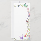 Floral Boho reservierte Sitzplatzpräsenz Tag Einladung (Rückseite)