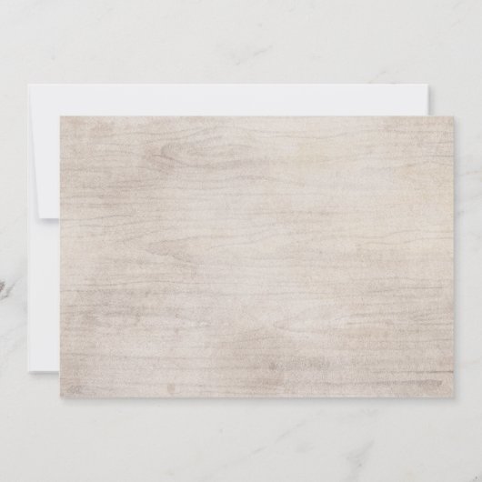 Floral Boho Rustic Baby Dusche Einladung (Rückseite)