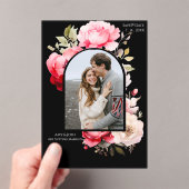 Floral Boho Save the Date  Acryleinladungen (Insitu (Handheld))