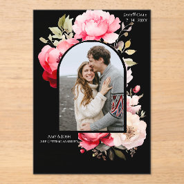 Floral Boho Save the Date  Acryleinladungen