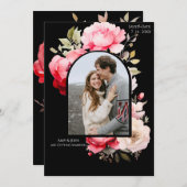 Floral Boho Save the Date  Einladung (Vorne/Hinten)