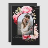Floral Boho Save the Date  Magneteinladung (Vorne/Hinten)