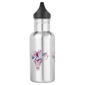 Floral Boho Skull Edelstahlflasche (Links)