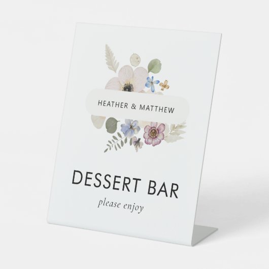 Floral Boho Sockelschild (Vorderseite)