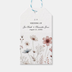 Floral boho Sommer einfach Geschenkanhänger