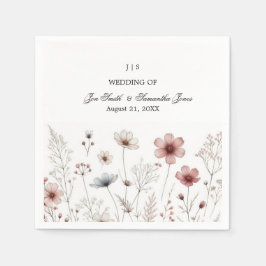 Floral boho Sommer einfach Serviette