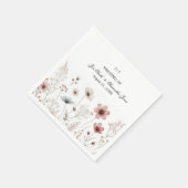 Floral boho Sommer einfach Serviette (Ecke)