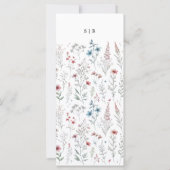 Floral boho Sommer einfaches Hochzeitsprogramm (Rückseite)