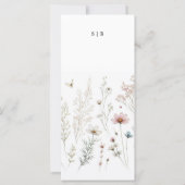 Floral boho Sommer einfaches Hochzeitsprogramm (Rückseite)