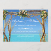 Floral Boho Summer Beach Hochzeit Save the Date (Rückseite)