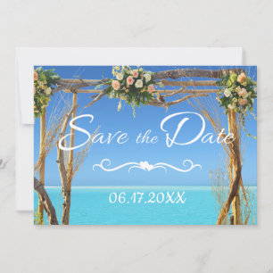 Floral Boho Summer Beach Hochzeit Save the Date