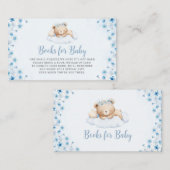 Floral Boho Teddy Bear Babydusche Buchanfrage Begleitkarte (Vorne/Hinten)