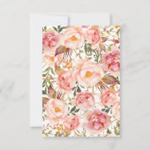 Floral Boho Teepee Chic Arrows Tribal Baby Dusche Dankeskarte (Rückseite)