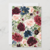 Floral Boho Teepee Chic Arrows Tribal Baby Dusche Einladung (Rückseite)