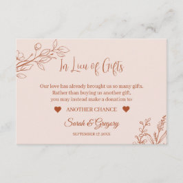 Floral Boho Terracotta "Im Zeichen von Geschenken" Begleitkarte