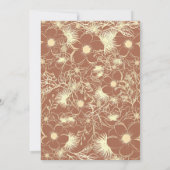 Floral Boho Terracotta Wedding Einladung (Rückseite)