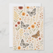 Floral Boho Terracotta Wedding Einladung (Rückseite)