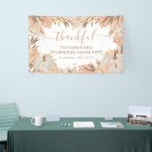 Floral Boho Thanksgiving Dinner party banner (Messeveranstaltung)