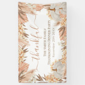 Floral Boho Thanksgiving Dinner party banner (Vertikal)
