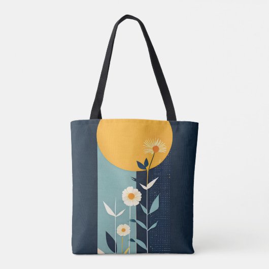 Floral Boho Tote Bag Tasche (Rückseite)