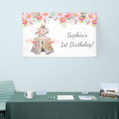 Floral Boho Tribal Teepee Wild 1 1. Geburtstag Banner (Messeveranstaltung)