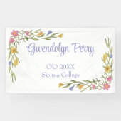 Floral Boho Uni-Abschluß Party Banner (Horizontal)