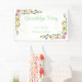 Floral Boho Uni-Abschluß Party Banner (Insitu)