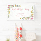 Floral Boho Uni-Abschluß Party Banner (Insitu)